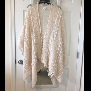 Sonoma LIGHT peach tunic/ruana with embellishment